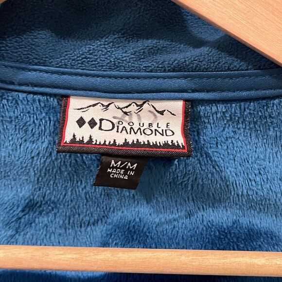 Double Diamond Jacket Softshell Hooded Fleece Lined Womens M Pockets Blue - Picture 4 of 9